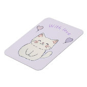 Kitten and hearts, personalized マグネット (左側)