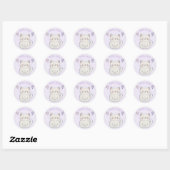 Kitten and hearts, personalized ラウンドシール (シート)