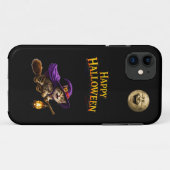 Kitten and laughing moon whimsical happy Halloween Case-Mate iPhoneケース (裏面(横))