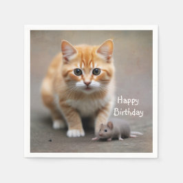 Kitten and Mouse  スタンダードカクテルナプキン