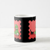Kitten and plush-frog coffee mug コーヒーマグカップ (中央)