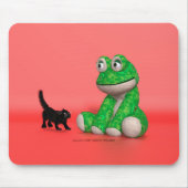 Kitten and plush-frog mouse pad マウスパッド (正面)