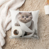 kitten and toilet paper クッション (ブランケット)