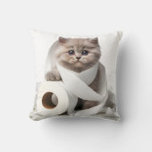 kitten and toilet paper クッション (正面)