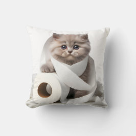 kitten and toilet paper クッション