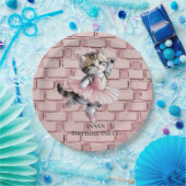 Kitten Ballerina Girl Birthday Party Paper Plates ペーパープレート (パーティー)