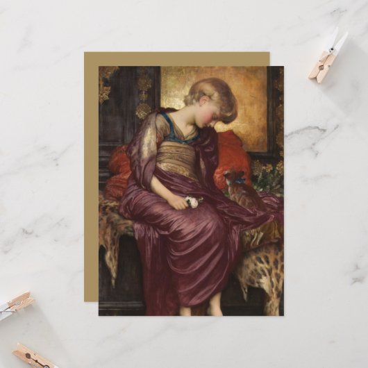 Kitten (by Frederic Leighton) カード (正面/裏面インサイチュ)