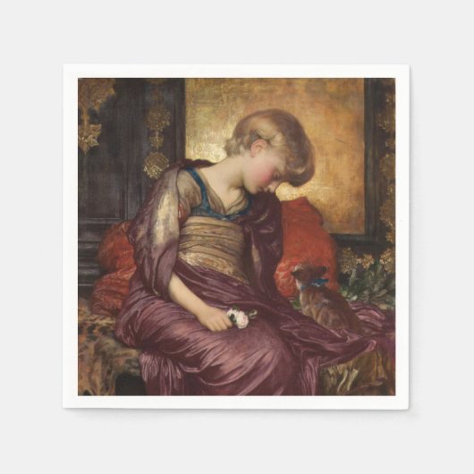 Kitten (by Frederic Leighton) スタンダードカクテルナプキン (正面)