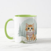Kitten Cat Mug, Watercolor Cat Lover Gift マグカップ (左)