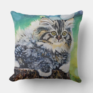 Kitten Cat Painting Throw Pillow クッション