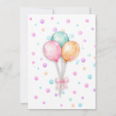 Kitten Cat Pastel Little Girl's 3rd Birthday 招待状 (裏面)