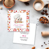 Kitten Chef Bakery Pink スクエア名刺