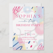 Kitten Cupcake First Birthday 招待状 (裏面)