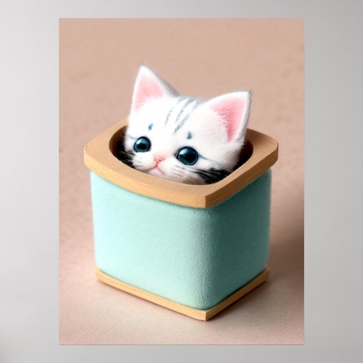 Kitten Delight: Snuggle Bowl Moment Captured ポスター (正面)