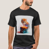 Kitten Energy Burst:猫のカラフルデュオ Tシャツ (正面)