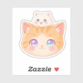 Kitten & Hamster Sticker | Happy Duo Friends シール (シート)