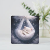 Kitten Hanging from a Tulle Hammock and Cloud 招待状 (スタンド正面)