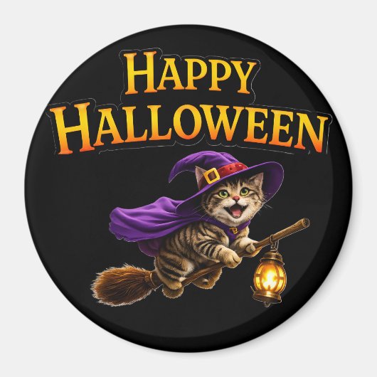 Kitten happy Halloween magnet マグネット (正面)