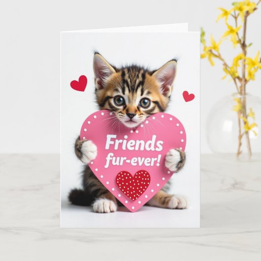 Kitten Heart Fur Ever Friends Card カード (黄色い花)