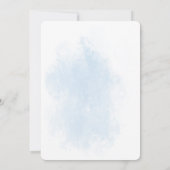 Kitten in Cupブルーフラワーベビーシャワー招待状 招待状 (裏面)