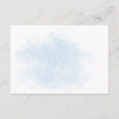 Kitten in Cup青い花赤ちゃんシャワー エンクロージャーカード (裏面)