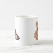 kitten in the arms of a teddy bear コーヒーマグカップ (中央)