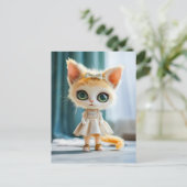 Kitten in White Dress Indoors シーズンポストカード (スタンド正面)