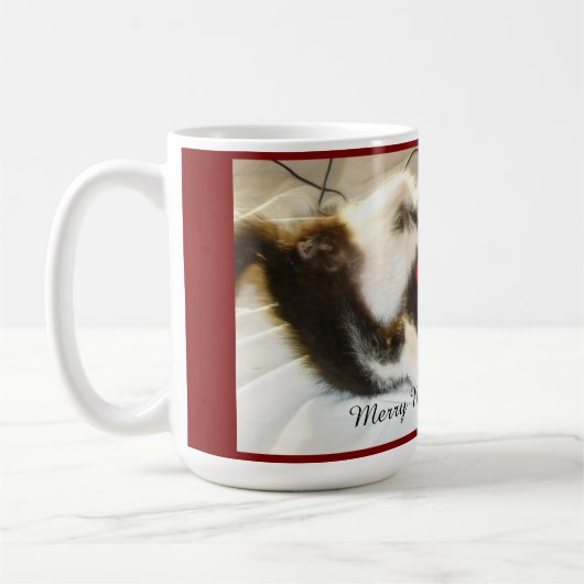 Kitten Keepsake Photo Text, Snowflake, Customize, コーヒーマグカップ (左)