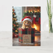 Kitten Meowy Christmas Purrfect カード (正面)