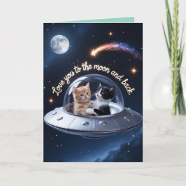 Kitten Moon Valentine's Day Card シーズンカード