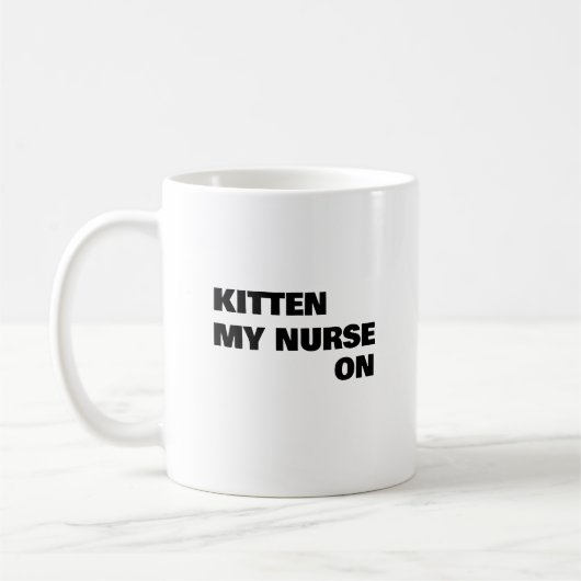 Kitten Myナースオン、おもしろいナースプレゼント コーヒーマグカップ (左)