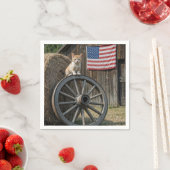 Kitten On an Old Wagon Wheel スタンダードカクテルナプキン (インサイチュ)