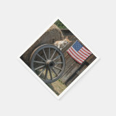 Kitten On an Old Wagon Wheel スタンダードカクテルナプキン (角)