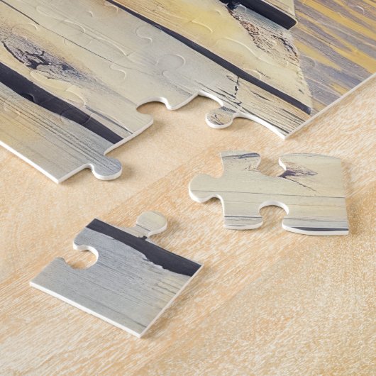 kitten on the dock at sunset ジグソーパズル (側面)