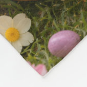 Kitten Photo Easter Eggs Pattern フリースブランケット (角)