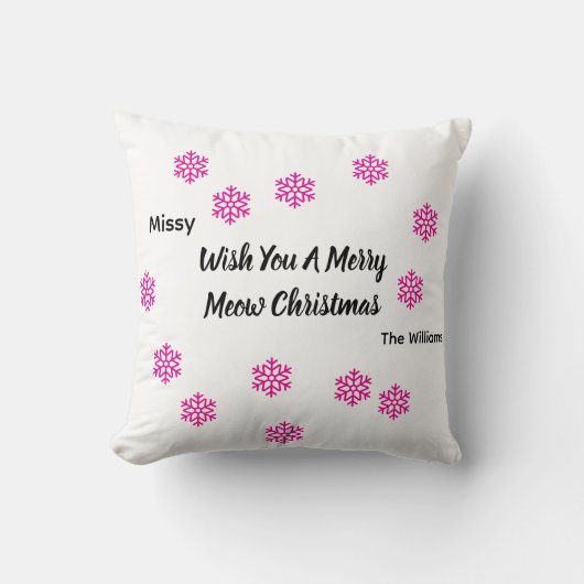 Kitten Photo Text Jingle Meows, Customize,  クッション (正面)