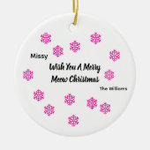 Kitten Photo Text Jingle Meows, Customize, セラミックオーナメント (正面)