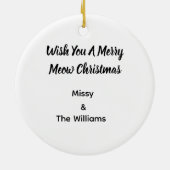 Kitten Photo Text Jingle Meows, Customize,  セラミックオーナメント (裏面)