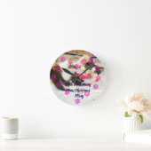 Kitten Photo Text Jingle Meows, Customize,  ラウンド壁時計 (ホーム)