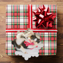 Kitten Photo Text , Tag, Snowflake, Customize  オーナメントカード