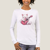 Kitten Playing Guitar トライブレンドＴシャツ (正面)