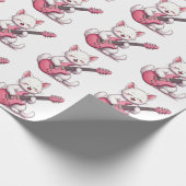 Kitten Playing Guitar ラッピングペーパー (角)