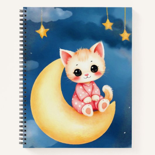 Kitten Sitting on the Moon ノートブック (正面)