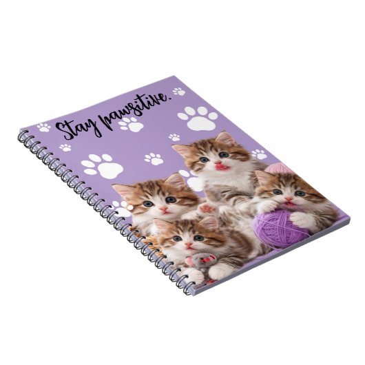 Kitten Stay Pawsitive Notebook ノートブック (右側)