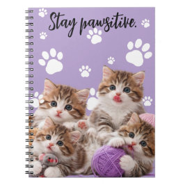 Kitten Stay Pawsitive Notebook ノートブック