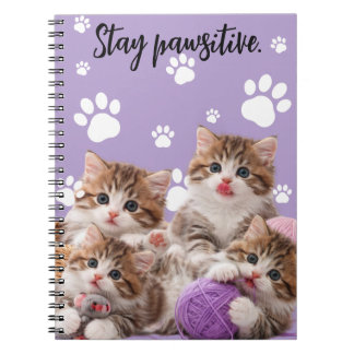 Kitten Stay Pawsitive Notebook ノートブック