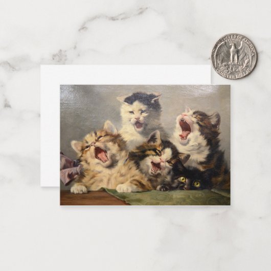 Kitten Symphony by Julius Adam II ノートカード (正面/裏面インサイチュ)