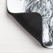 KITTEN WITHバラ,白黒レッド マウスパッド (コーナー)