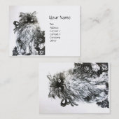 KITTEN WITHバラ，白黒 名刺 (正面/裏面)