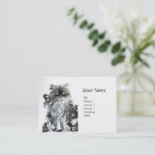 KITTEN WITHバラ，白黒 名刺 (スタンド正面)